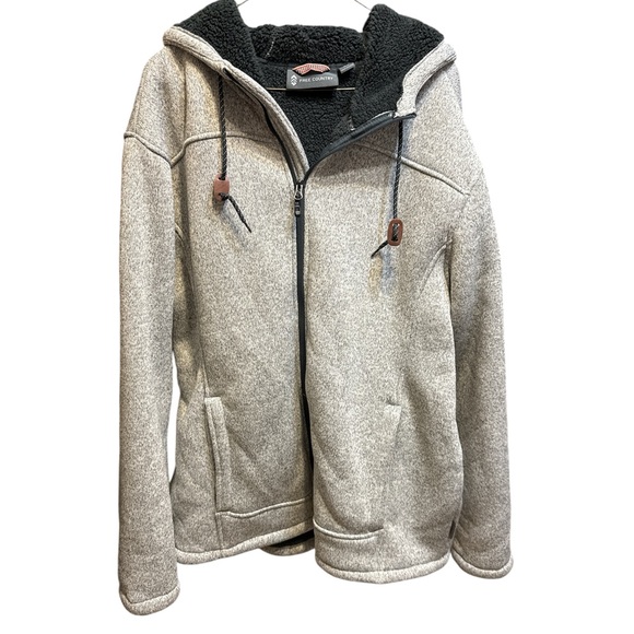 Free Country Men's Light Gray Hooded Jacket - Picture 1 of 5